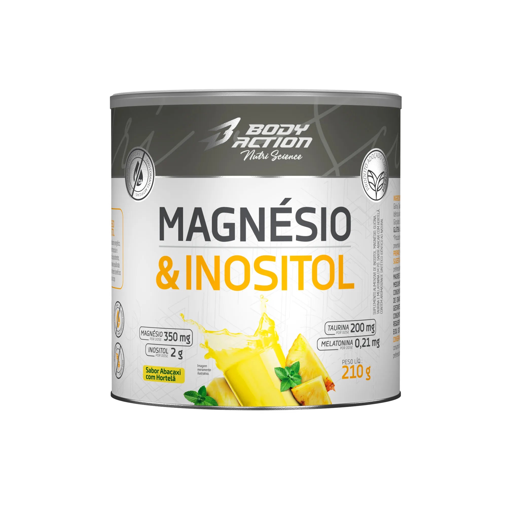 Magnésio & Inositol Taurina Melatonina 210g