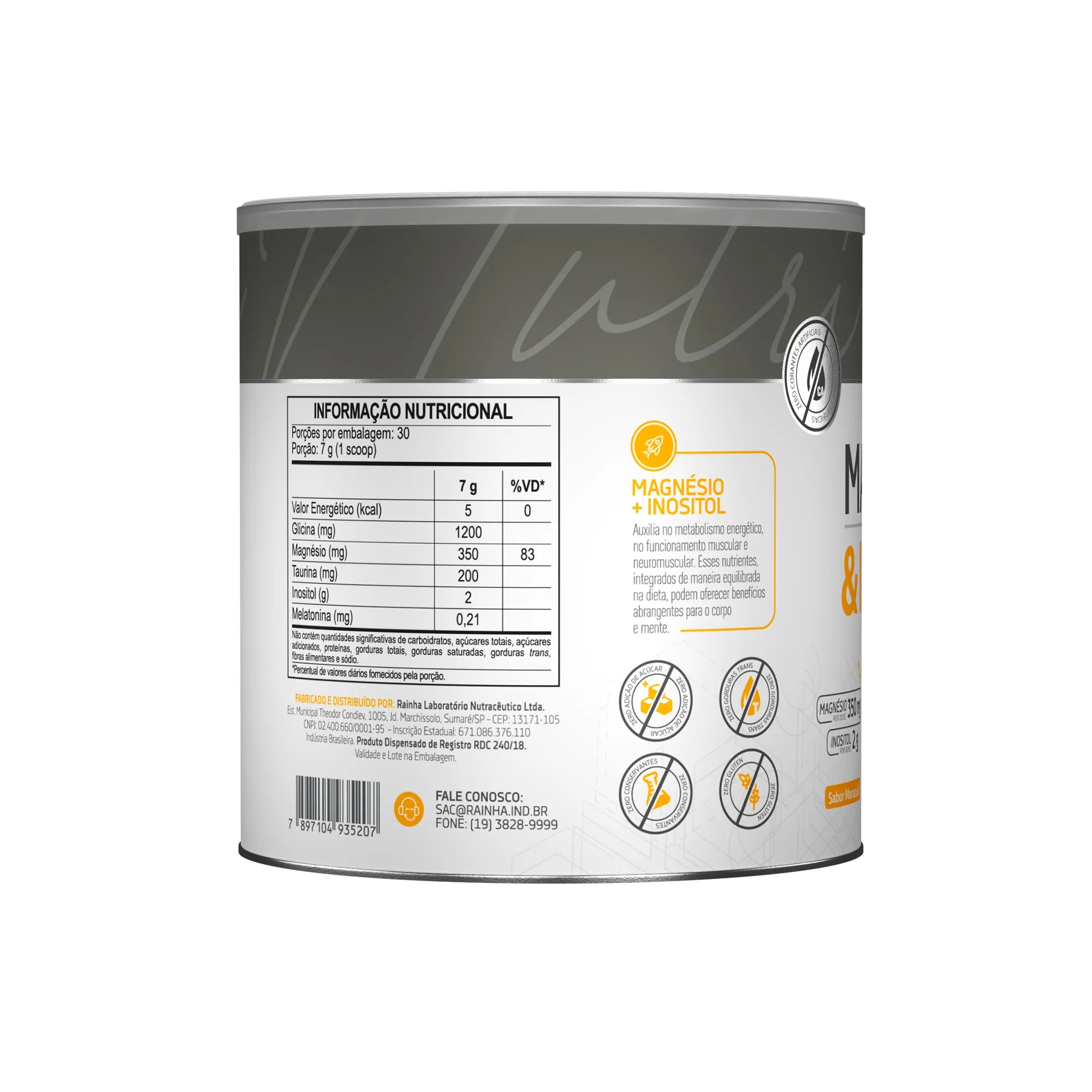 Pague 1 e Leve 2 - Magnésio & Inositol Taurina Melatonina 210g