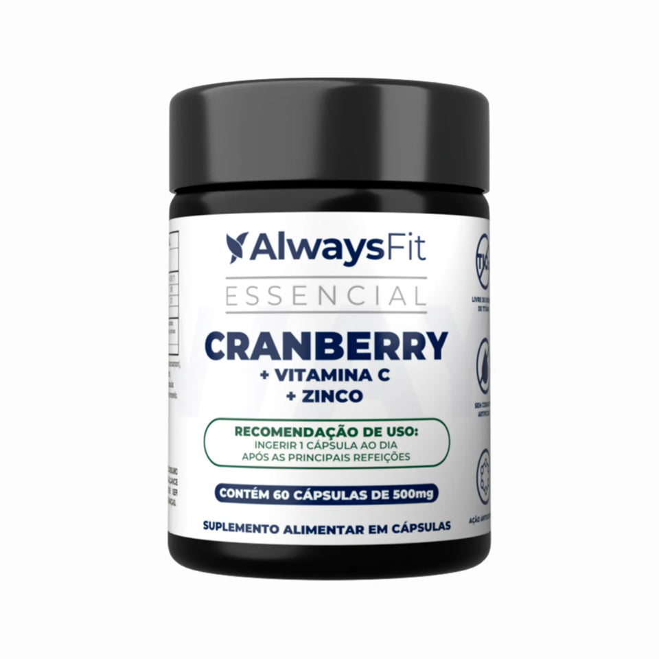 Cranberry com Vit. C e Zinco em Cápsulas - 60 Cápsulas