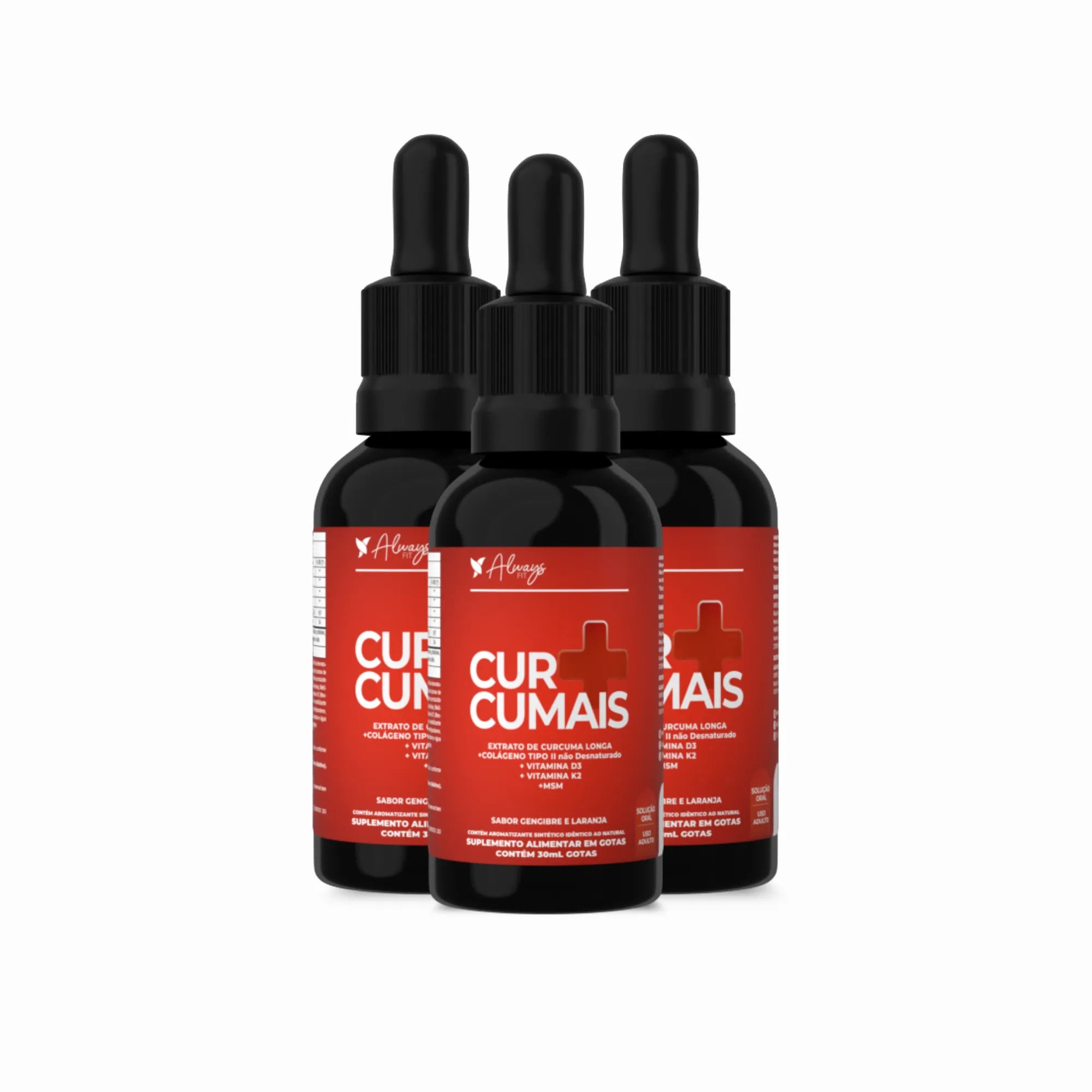 Curcumais - Cúrcuma, Vitamina D3, K2, MSM, Colágeno Tipo 2 e Condroitina