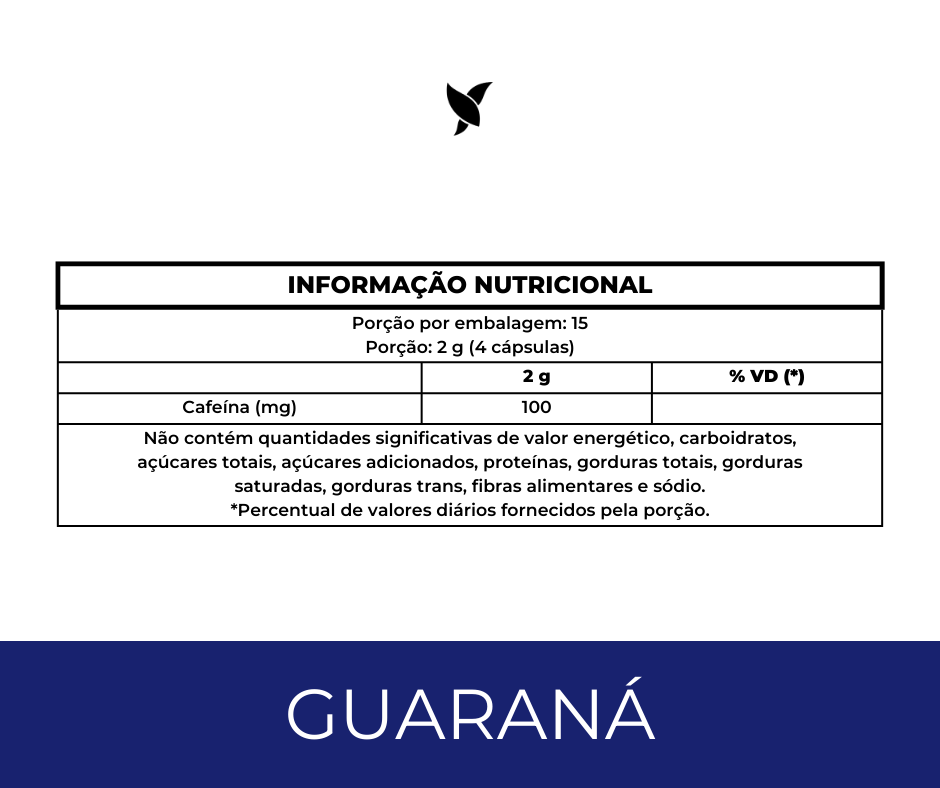 Guaraná (Paullinia Cupana) - 60 Cápsulas