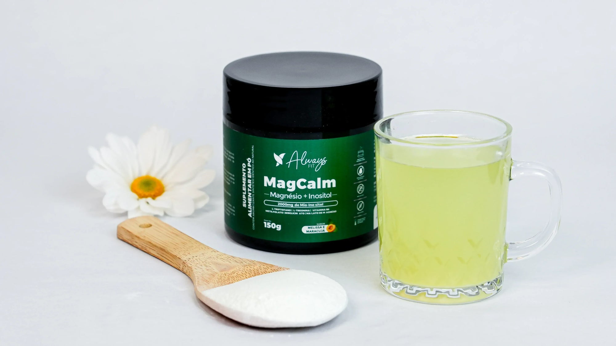 MagCalm - Magnésio, Inositol, L-Triptofano, L-Treonina, Camomila, Melissa