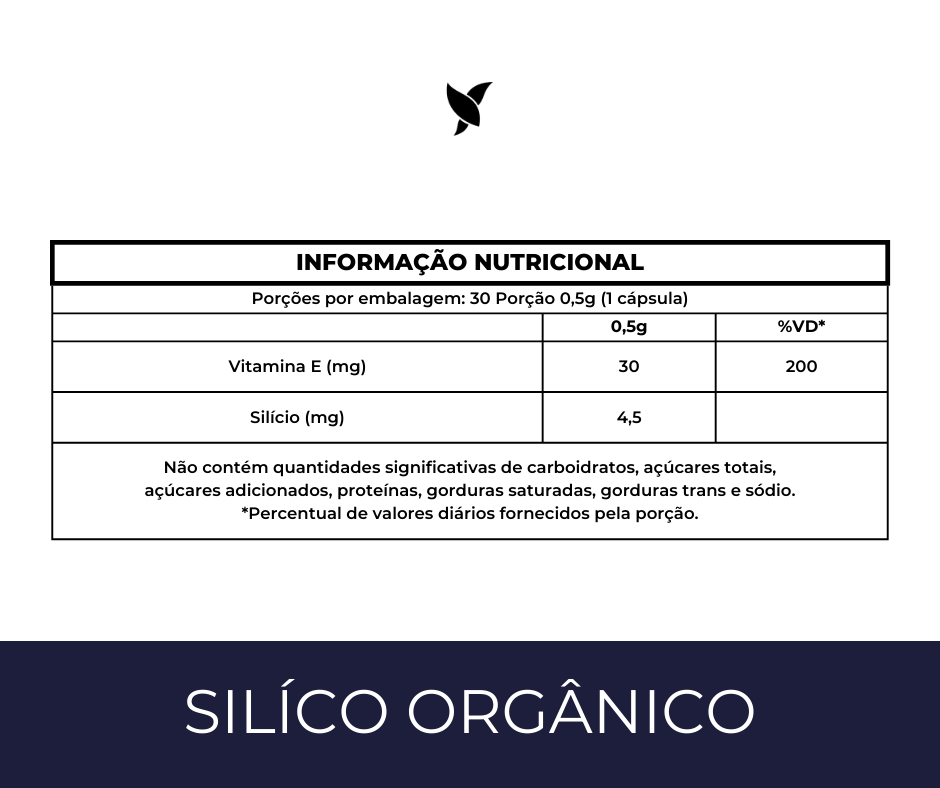 Silício Orgânico (SiliciuMax®) com Vitamina E - 30 Cápsulas